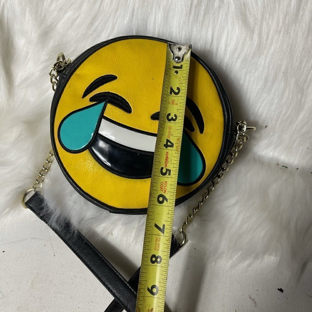 Olivia Miller the collection Emoji smiley yellow and black crossbody. - Picture 6 of 11